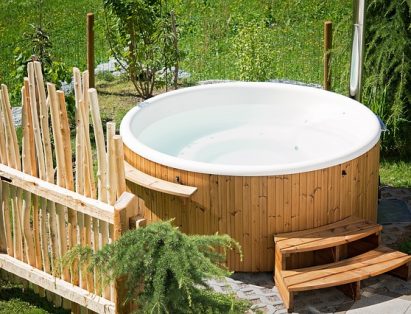 Small Hot Tub In Backyard