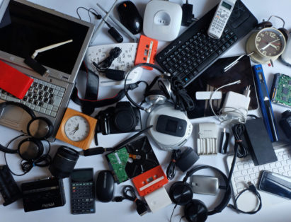 pile of electronics